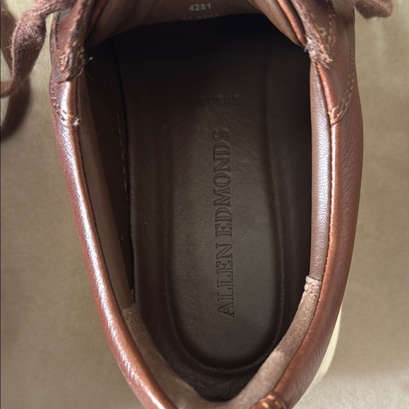 Men’s Shoes Allen Edmonds Brown Leather Burke US Size 8.5 D - Picture 5 of 10
